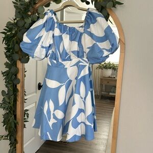 Blue leaf dress